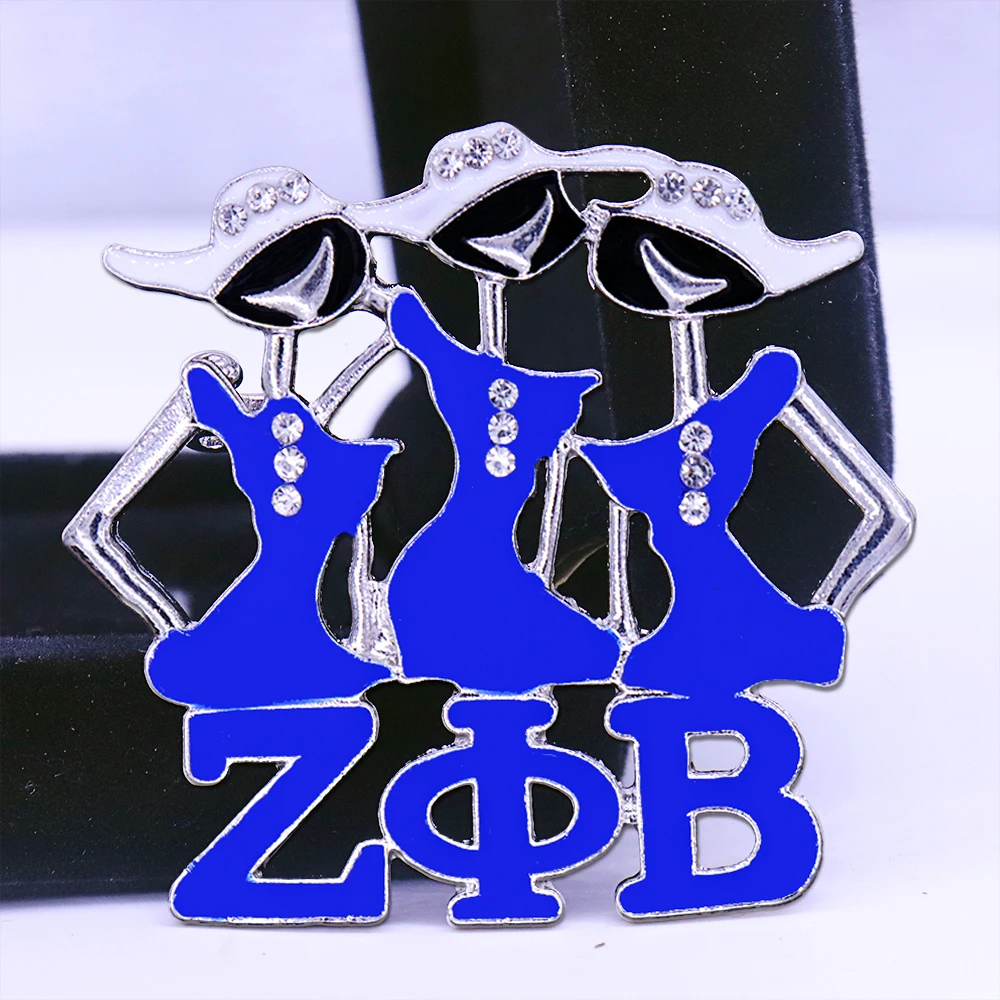 Черный тонкий женский органайзер Sorority Lady Zeta Phi Beta Pin греческие тонкие подарки