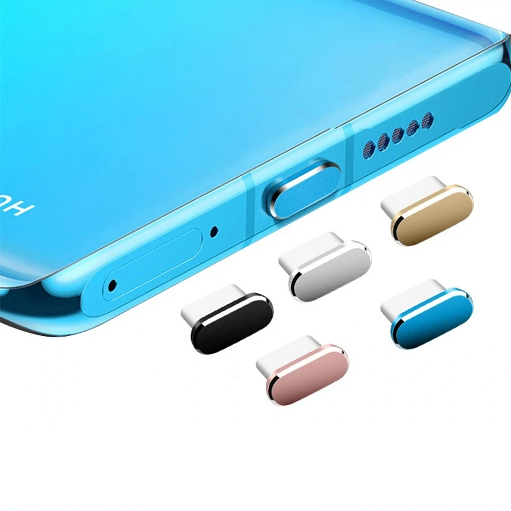 2Pcs Suitable for Type-C data port USB dust plug Mobile phone charging Power hole Metal |