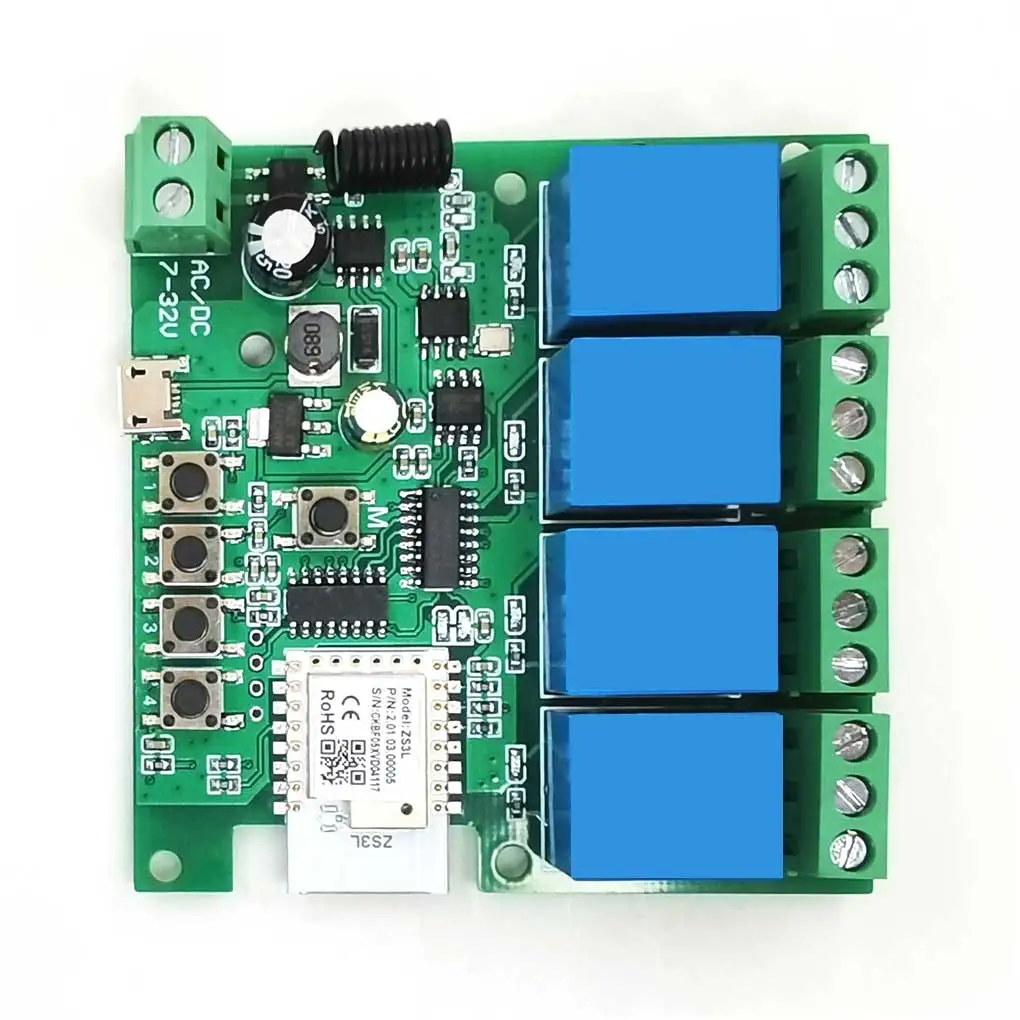 

Light Wireless Controller Module 4 Channel Relay Board Power Switch