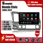 Головное устройство для Honda Civic 2005-2012, Android, автомобильная аудиосистема, стереомагнитола, мультимедийный видеоплеер, навигационные динамики, 2Din, аксессуары