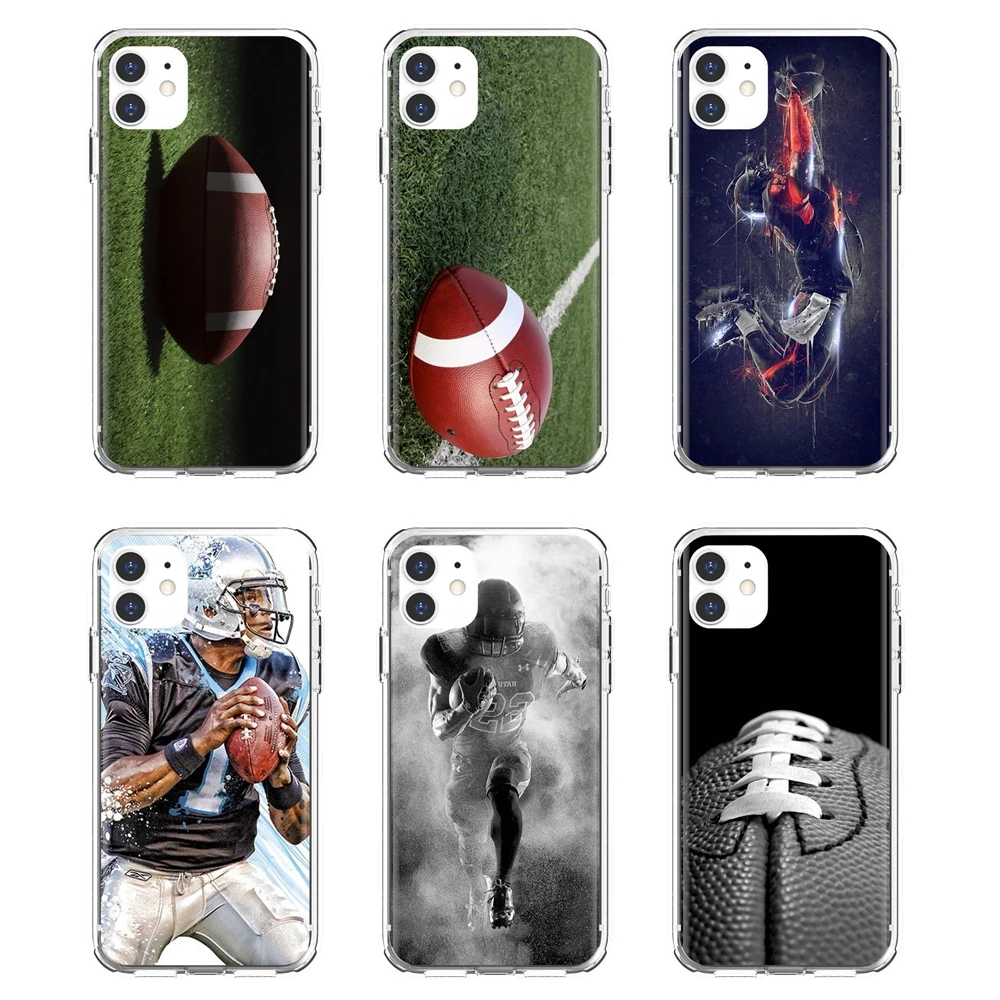 Классический мягкий чехол с изображением американского футбольного мяча для iPhone