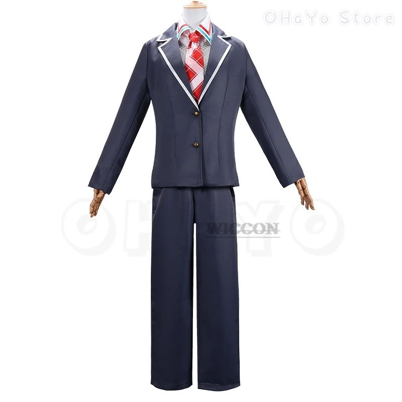 YouTuber VTuber NIJISANJI Kenmochi Toya Косплей Костюм Парик Аниме Мужчина Женщина Школьная форма