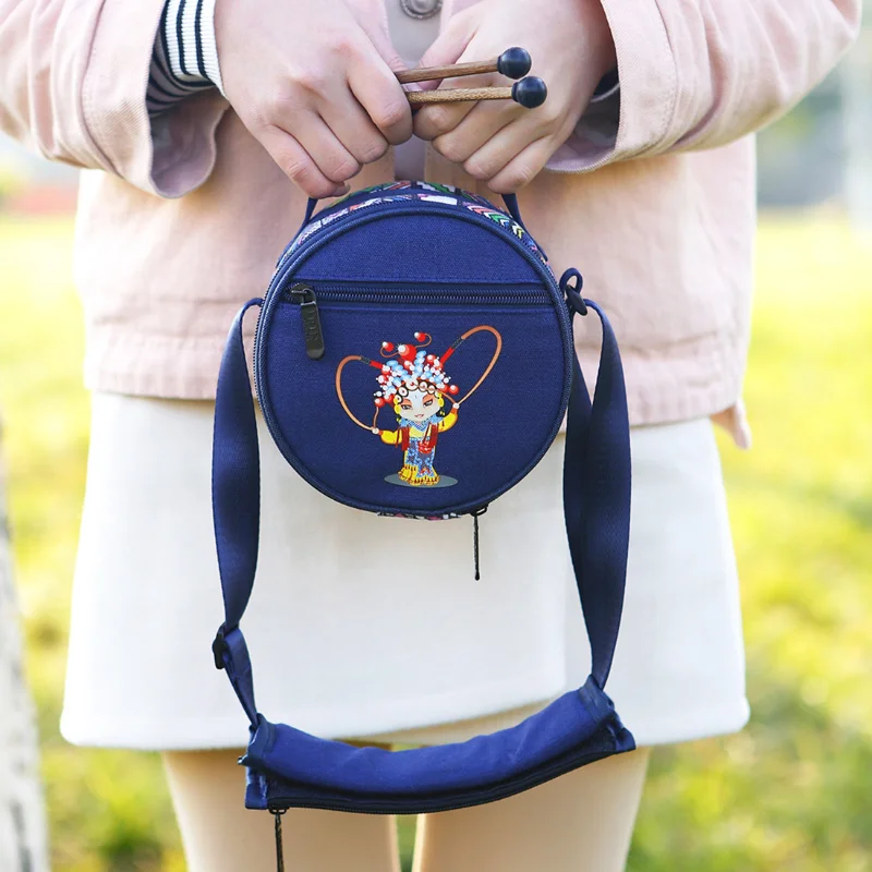 

5,5 дюймовая Сумка-барабан на санскрите, Детская Портативная Сумка-барабан на плечо, стальная сумка для хранения языка