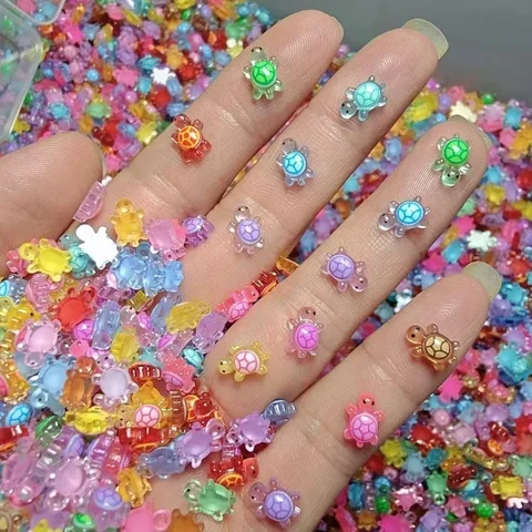 3D светящиеся черепахи из смолы, 100 шт.