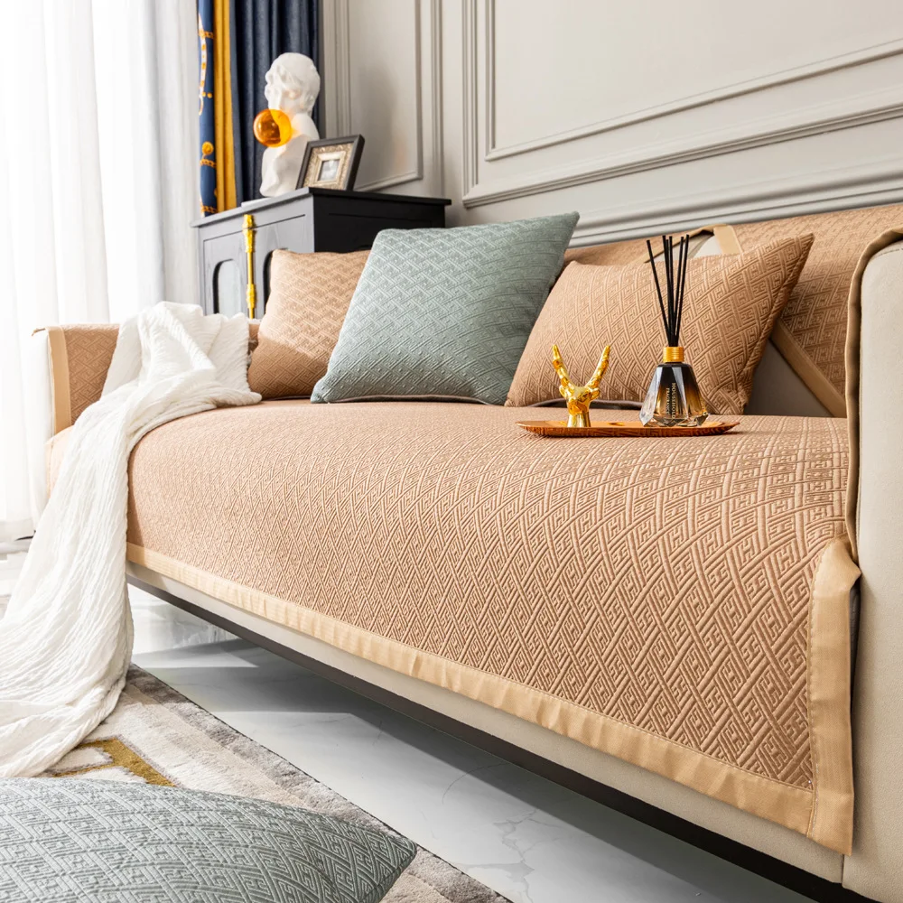 

Роскошный всесезонный универсальный чехол для дивана из шенилла высокого качества для гостиной, нескользящее полотенце для дивана