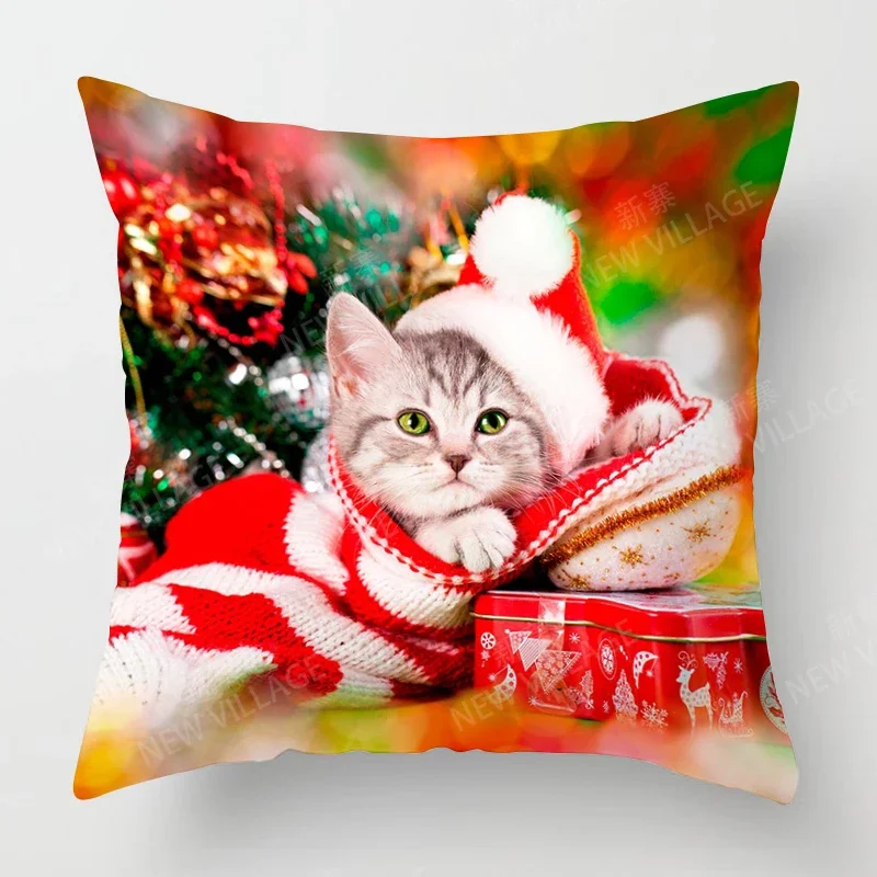 Декоративные наволочки для домашней гостиной рождественские Короткие Плюшевые