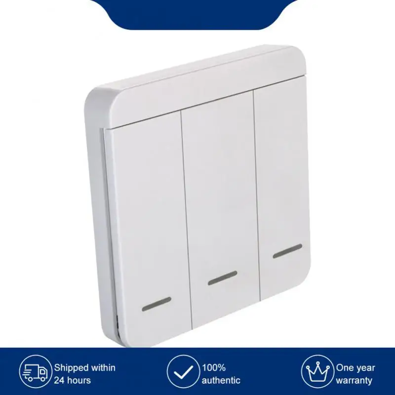 

Wiring Free Smart Home Remote Control Wall Switch Remote Random Paste Wireless Remote Control Intelligent Switch 433 Mhz
