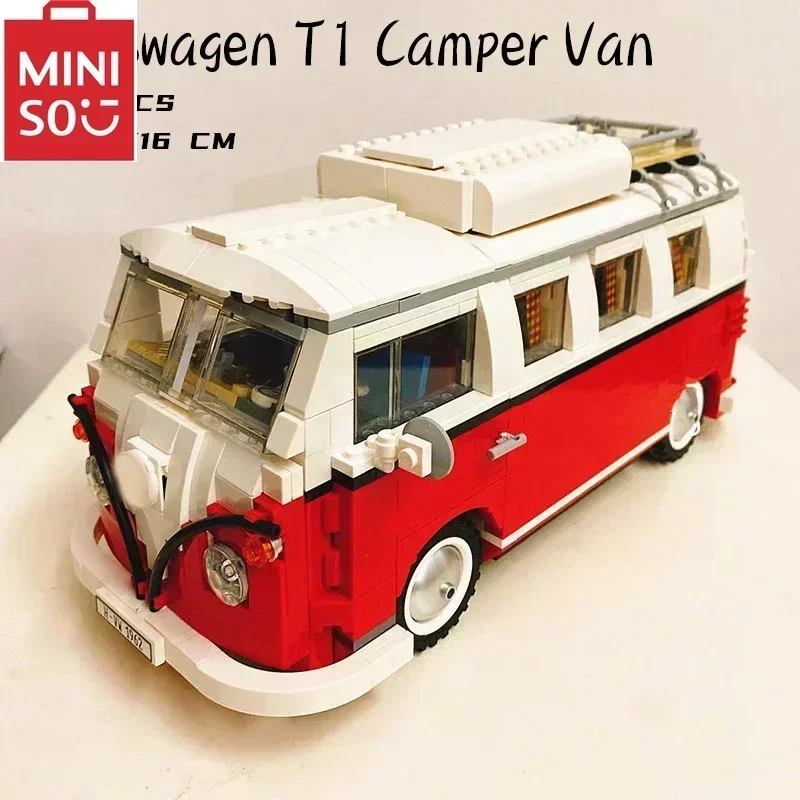 MINISO Disney Fiat 500 VW T1 Модель Кемпера 10220 Строительные Блоки Миниатюрные Медные