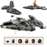 disney stars space fighter wars mandalorian imperial shuttle fighter ren transport ship figures building blocks bricks toy gift