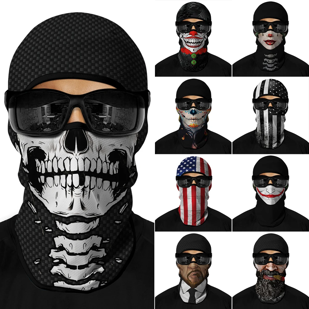 

Universal Outdoor Riding 3D Printed Balaclava Sun Protection Hood Suitable For Outdoor Motorcycle Riding And Fishing Hood