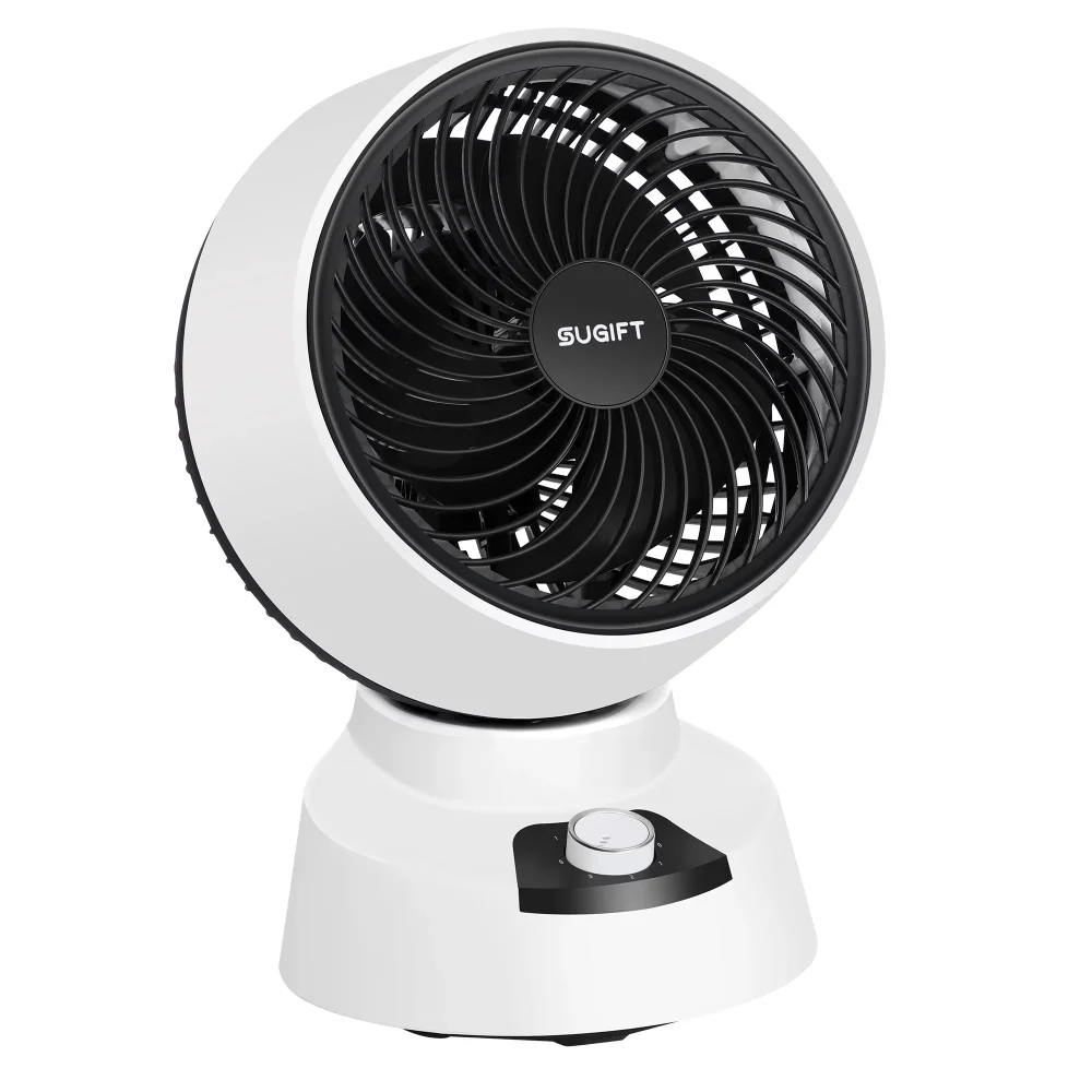 

9" Air Circulator Fan, Desk Fan 90° Tilt & 60° Oscillating, Portable Table Fan with 3 Speeds Powerful Airflow