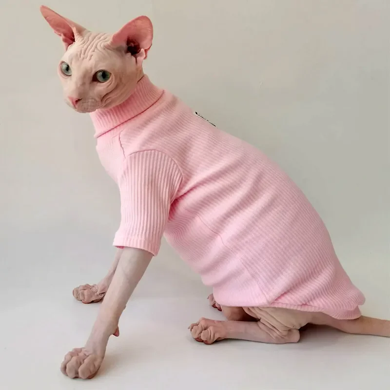 

NEW Spring Fall Sphinx Costume Turtleneck Winter Bottoming Shirt Cat Kitten Outfits Sphynx Cat Clothes for Hairless Cat