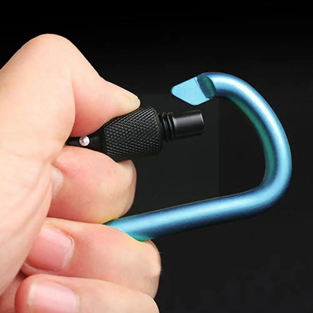 

D-Type Aluminium Alloy Carabiner Hook Keychain Buckle Outdoor Camping Travel Kits Camping Hooks for Backpack Bottle Buckle I0W0
