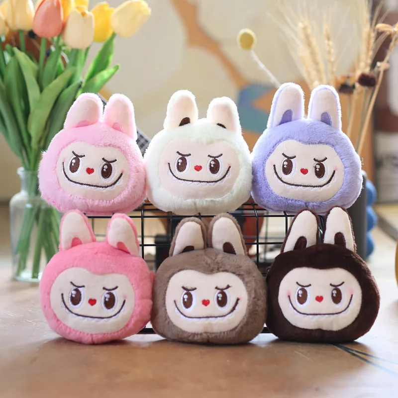 Милый кошелек для монет Labubu кулон мультяшная плюшевая игрушка кукла сумка