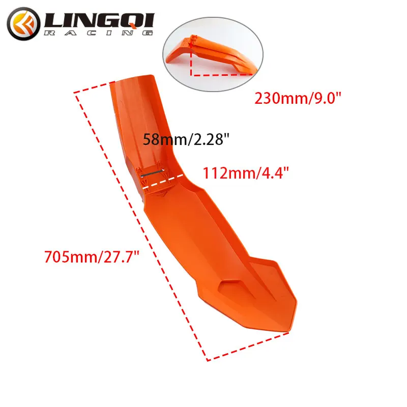 Детали крыло переднего колеса брызговик KT250 2023 для велосипеда-внедорожника KT 250