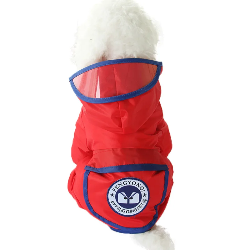 

Big pocket dog raincoat wholesale pet products than Teddy bear poncho small dog four-legged waterproof clothes on behalf of hair