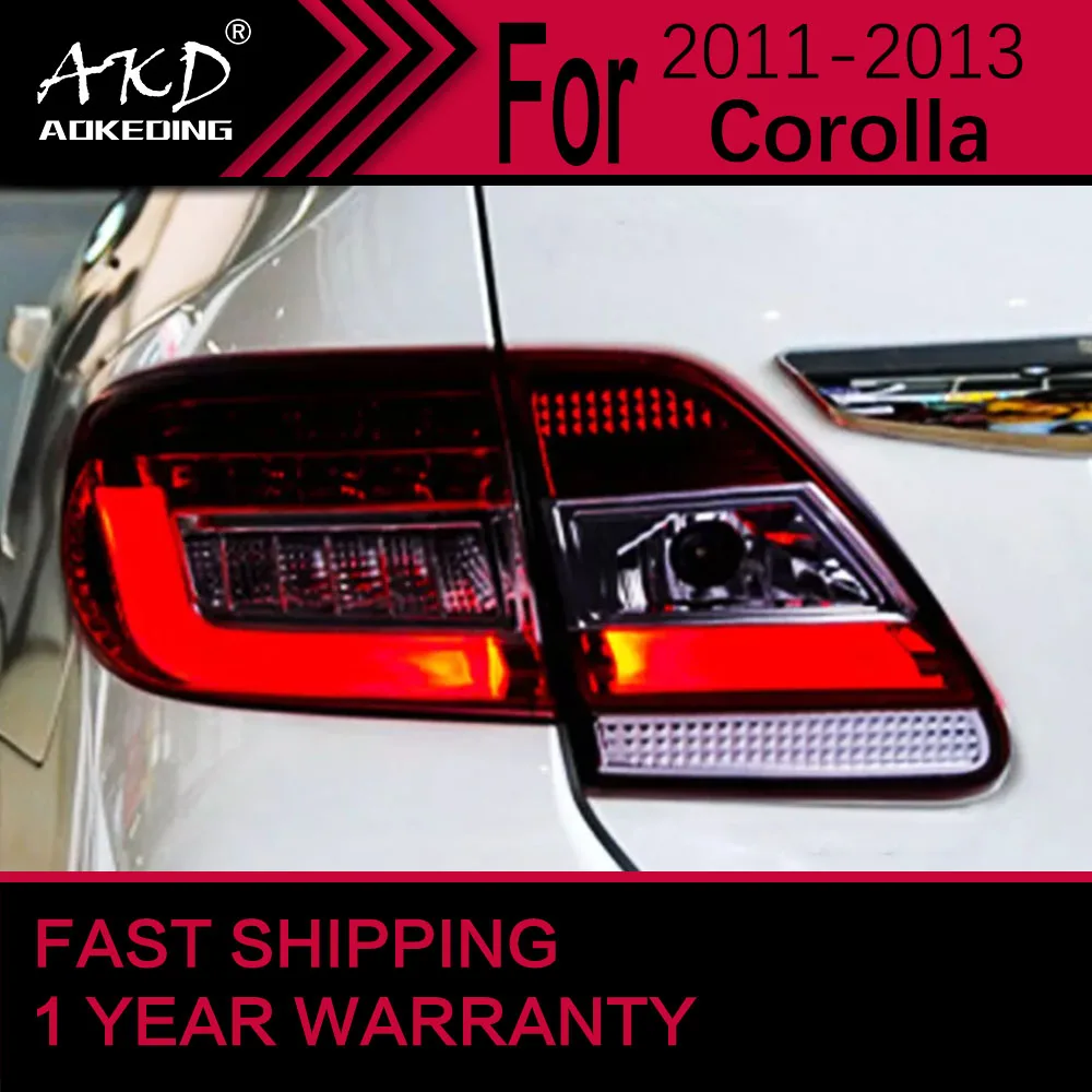 

Автомобисветильник s для Toyota Corolla, светодиодный задний фонарь 2011-2013, задний стоп-сигнал, тормозной сигнал, DRL, задние автомобильные аксессуар...