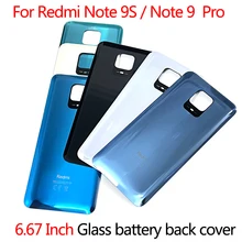 Note9S Glass For Xiaomi Redmi Note 9 Pro S Note9 Pro 64MP Battery Back Cover Rear Door Lid Panel Shell Housing Case Replacement