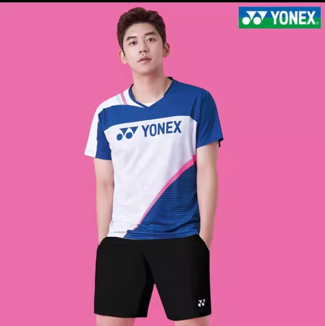 YY Summer Half Sleeve T-shirt Men Women Badminton Sweat Absorption Quick Dry Breathable