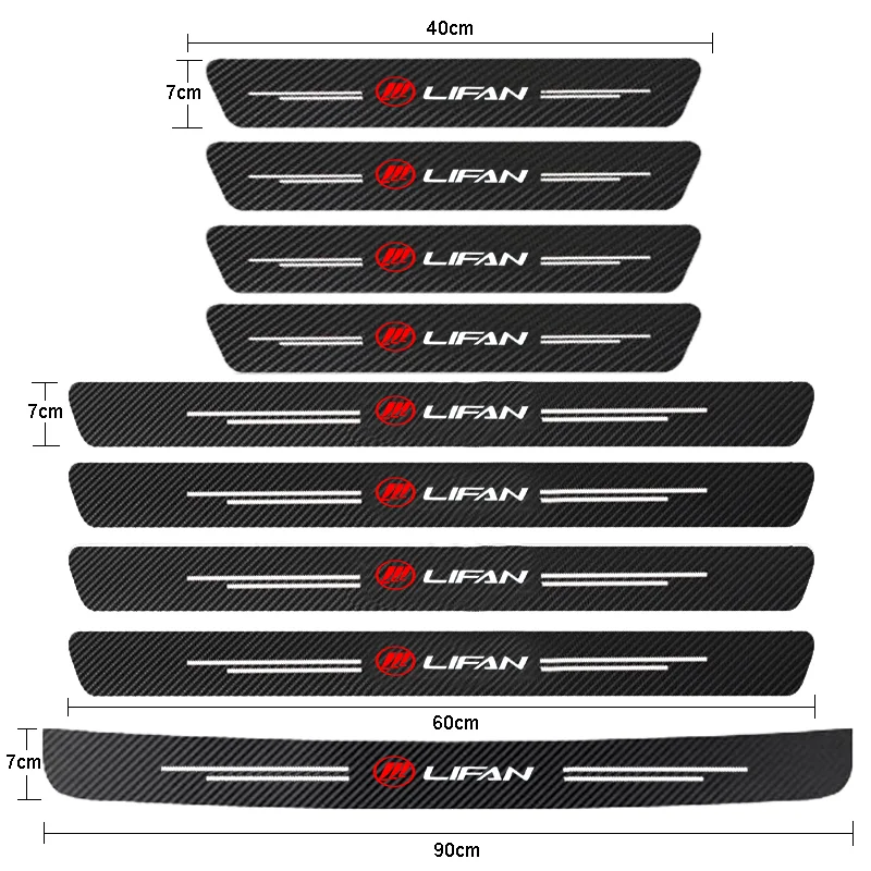 

Накладка на порог двери автомобиля для Lifan Solano X60 X50 520 620 320 2020 защитные наклейки виниловые наклейки из углеродного волокна аксессуары