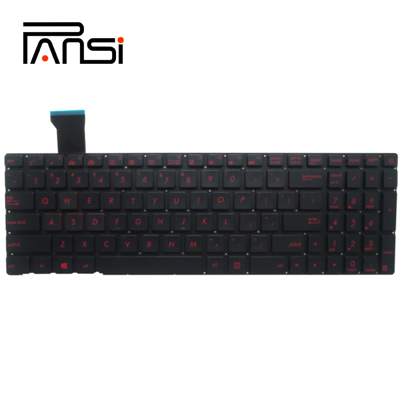 

Brand New Original Laptop Replacement Keyboard Fits Asus FZ50JX GL752VM FX50V G58V G58JW4200 US Layout Red Silver