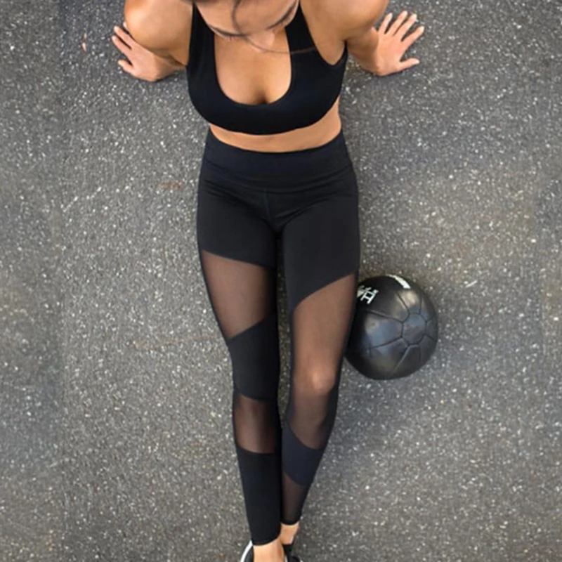 

Casual Leggings Women Black Mesh Fitness Pants Women High Waist Legins Push Up Punk Leggings Leggins Sexy Workout Sportleggings