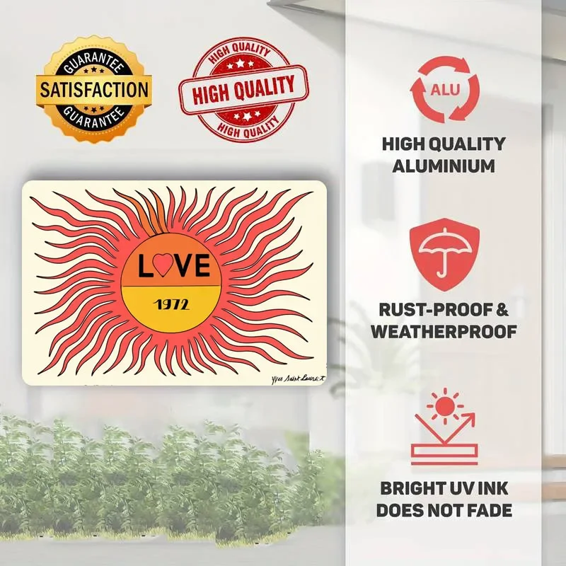 Винтажный знак любви YSL ВИНТАЖНЫЙ ПЛАКАТ украшение для игровой комнаты Ретро