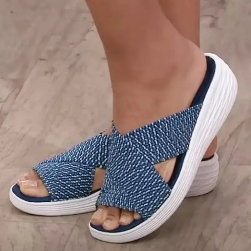 Сандалии женские легкие на низком каблуке босоножки с мягкой подошвой обувь лето