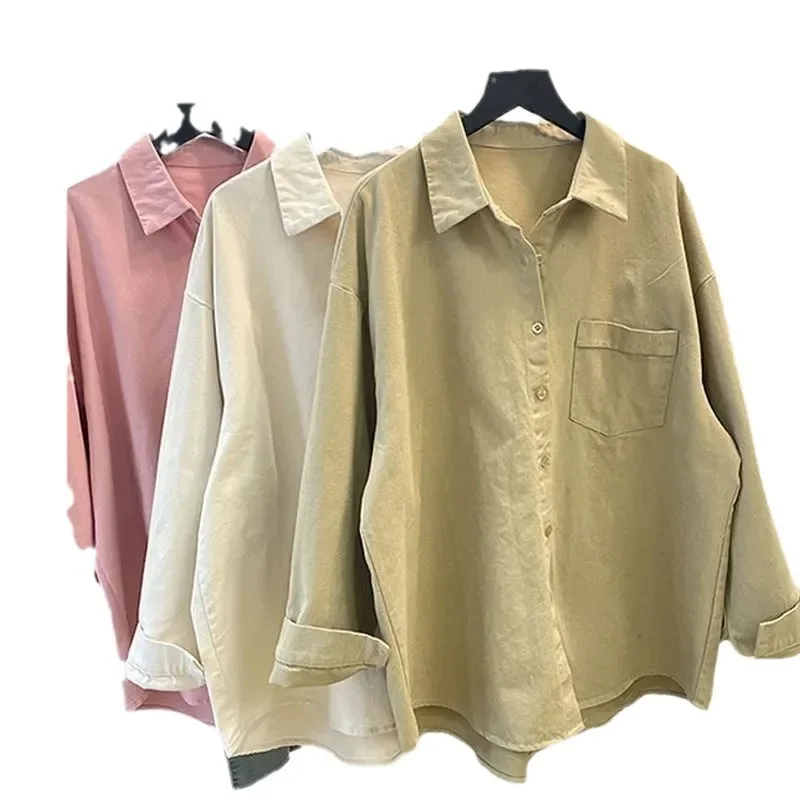 Розовая многослойная рубашка с длинными рукавами женская винтажная