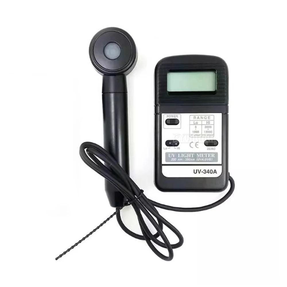 Фото Измеритель УФ-излучения UV-340A, детектор интенсивности УФ-излучения 365 нм (UVA), цифровой радиометр для отверждения гель-лака и измерения УФ-индекса №4