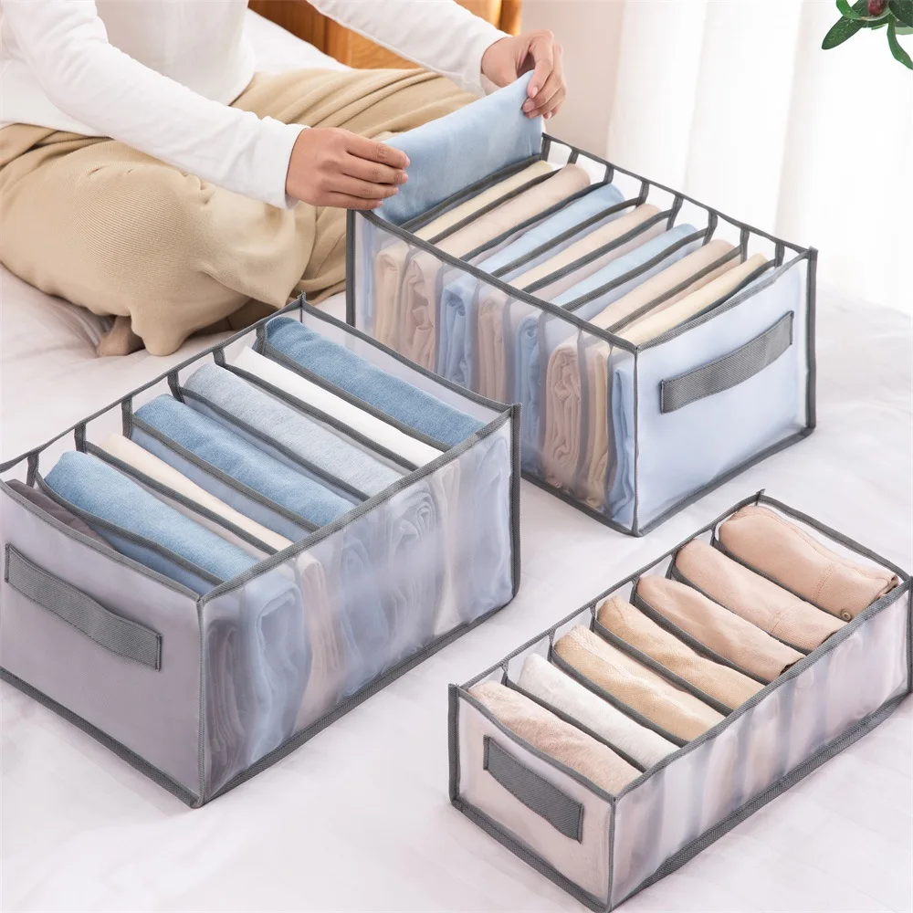 

Mesh Storage Lattice Pants Underwear Multifunctional Sorting Box Wardrobe Drawer Type Partition Box Portable Clothing Storage Ba