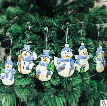 

6pcs Christmas Hanging Ornament Rubber Snowman Decor Rustic Christmas Tree Snowman Decoration Hanging Decoration Party Decor