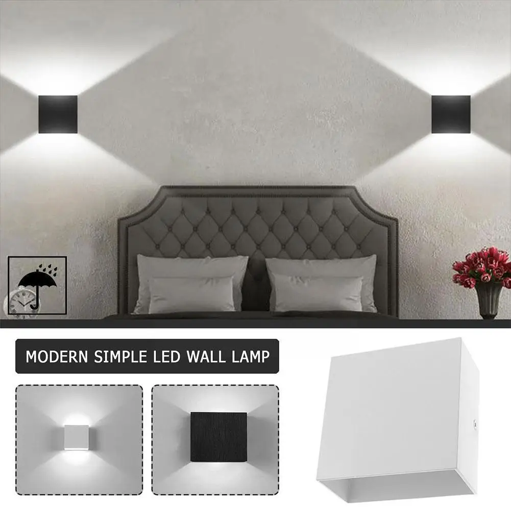 

Уличный светодиодный настенный светильник 6 Вт/12 Вт, водонепроницаемый Ip65, освещение для крыльца, гостиной, сада и помещений, декоративная л...