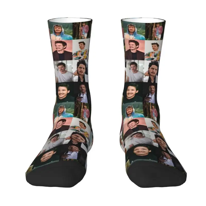 

Kawaii Printing Pedro Pascal Fan Socks for Women Men Stretch Summer Autumn Winter Crew Socks