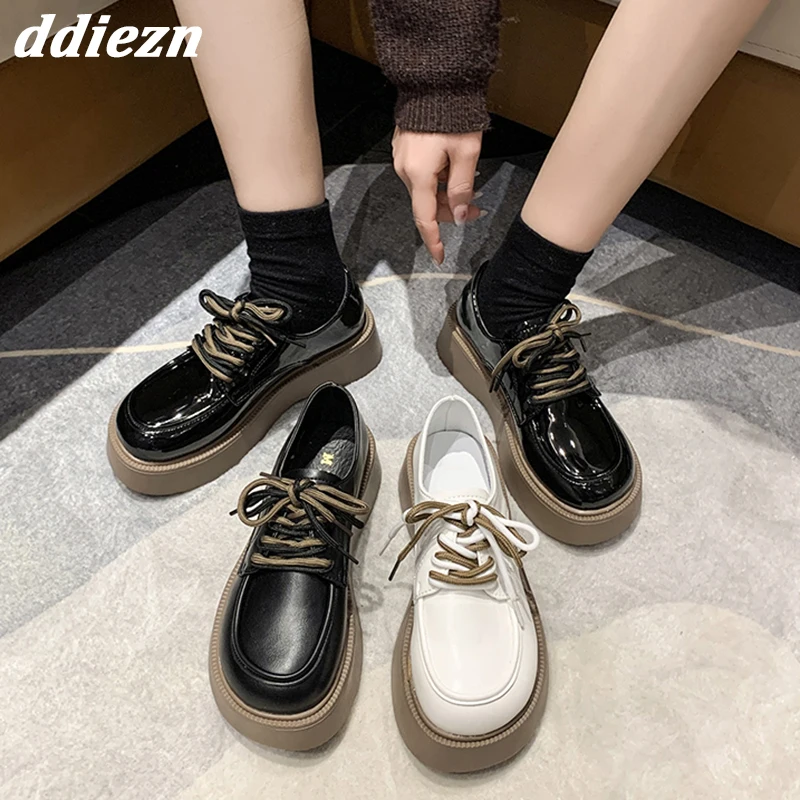 

Туфли-оксфорды женские на шнуровке, лоферы, плоская подошва, повседневные Роскошные, без застежки, 2023