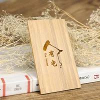 Thickness 2mm Bamboo Business Card Rounded and square corners Rectangular Cutouts For DIY Craft Project Laser Engraving