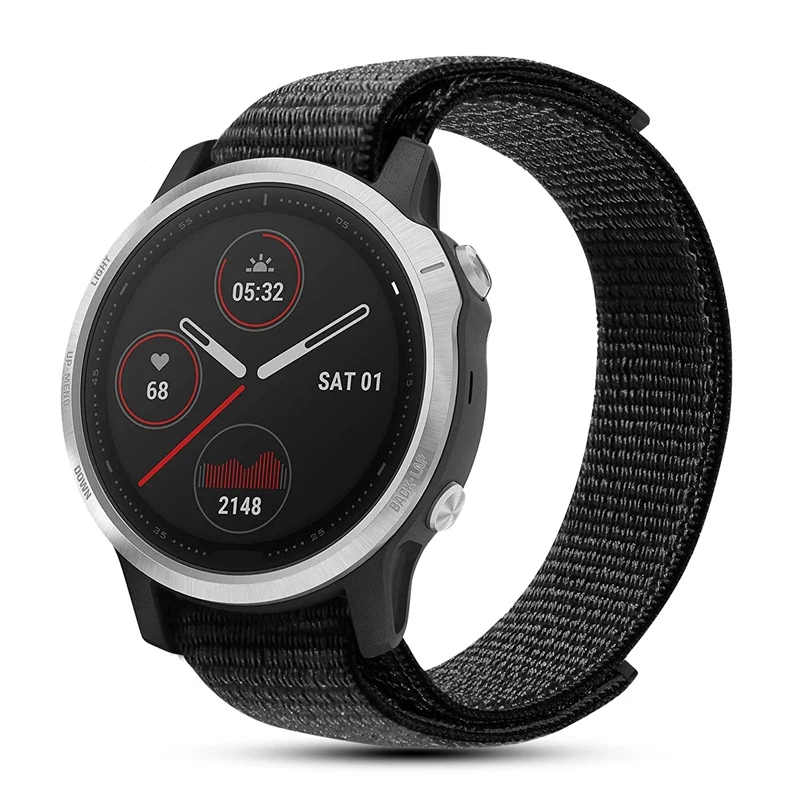 Ремешок для часов Garmin Fenix 6 6S 6X Pro 5 5S Plus 7 7S 7X нейлоновый плетеный браслет Quatix 5/Instinct
