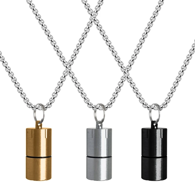 

Creative Lighters Case Pendant Necklace Titanium Steel Hip Hop Pendant Chain