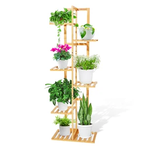 Bamboo Plant Stand for Indoor Plants Multiple Layer Tiered Plant Stands 6 Tier Plant Shelves 7 Potted Planter Display for Patio Bamboo Plant Stand for Indoor Plants Multiple Layer Tiered Plant Stands 6 Tier Plant Shelves 7 Potted Planter Display for Patio