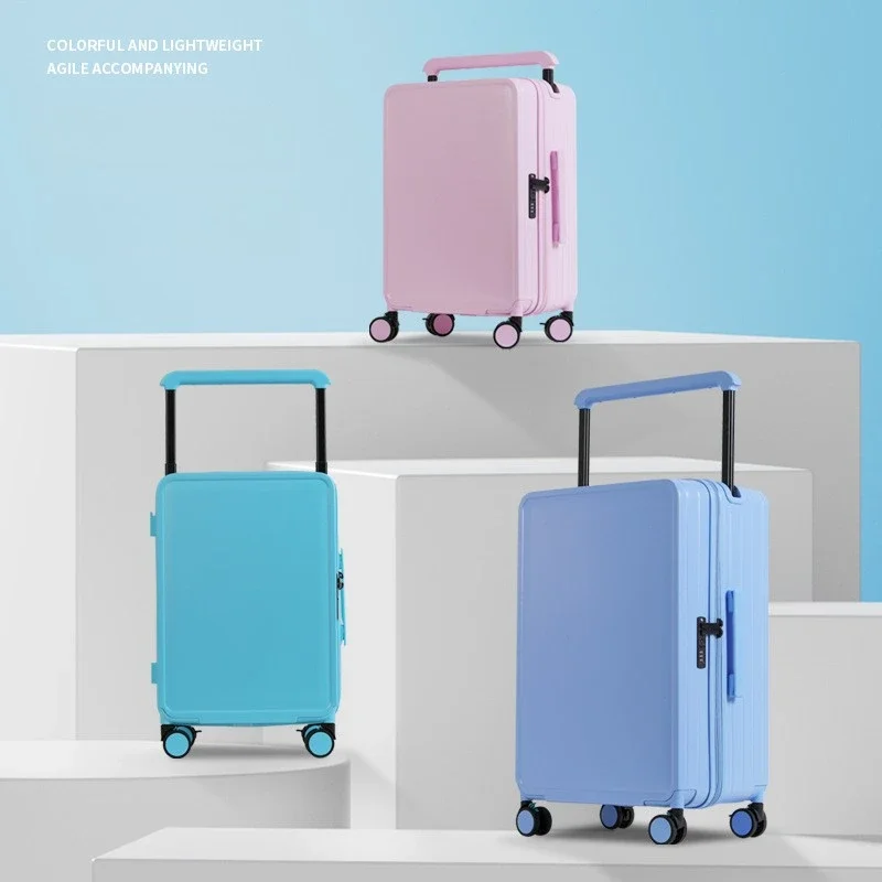 Новый широкий багаж с тягой дорожный чемодан амортизирующим колесом для