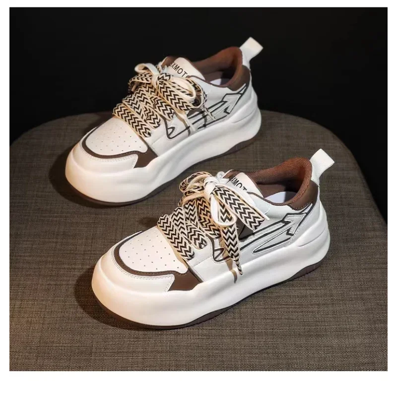 

Women Casual Sneakers Fashion Jogging Shoes Lace-up Sneakers Womens Comfortable Thick-soled Shoes Outdoor Walking Sport Shoes