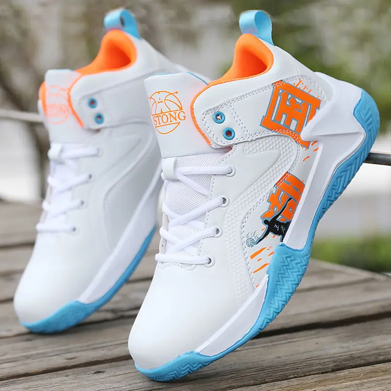 

High Top Sneakers Men Outdoor Casual Shoes Non-Slip Breathable Basketball Shoes Men Comfortable leather Sports Running Shoes