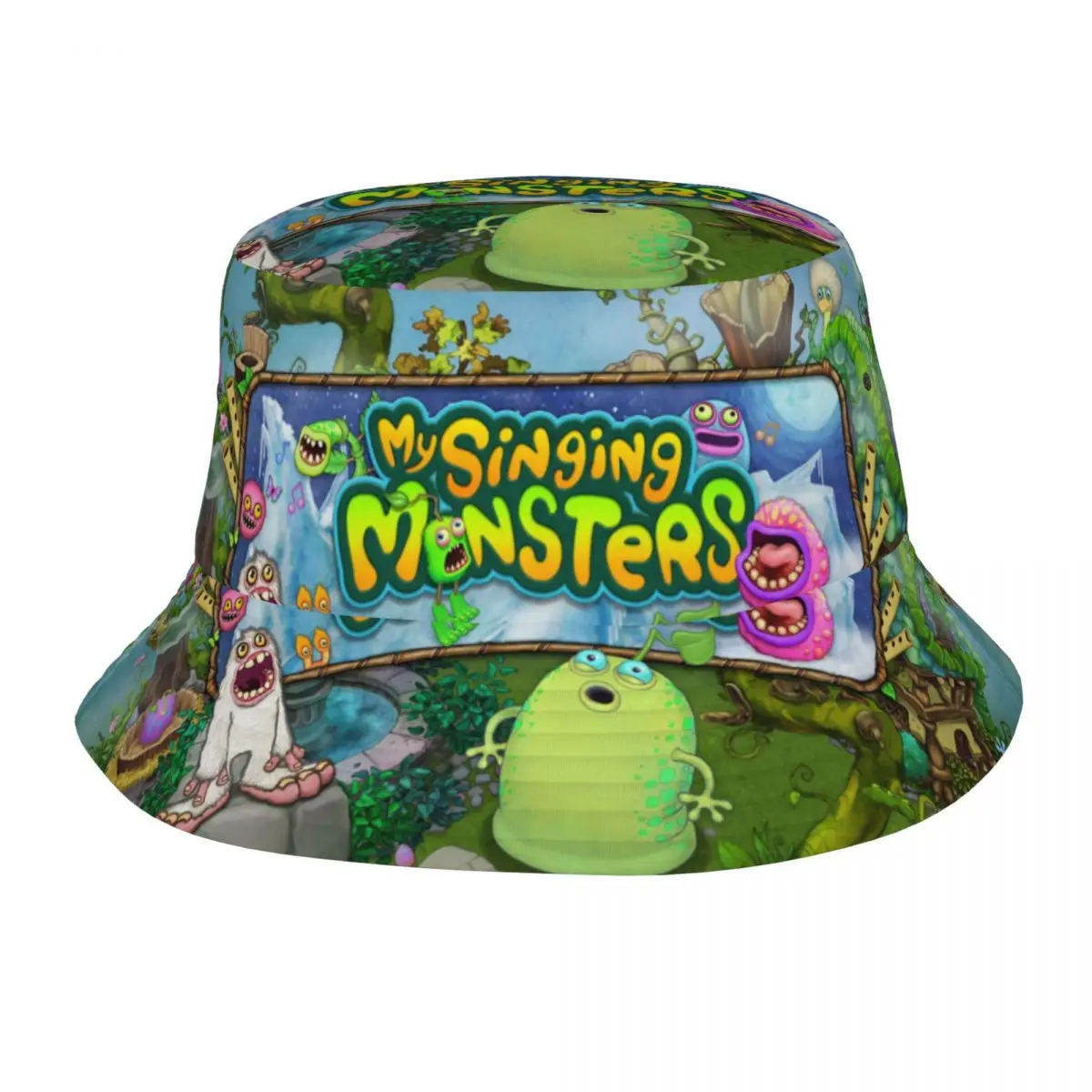 

Trendy My Singing Monsters Bucket Hat Men Women Packable Outdoor Game Fishing Hat Summer Travel Headwear