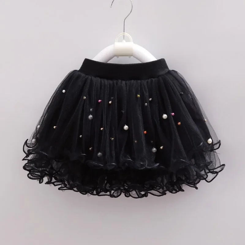 

Autumn Skirt Spring Summer Children Clothes Baby Toddler Teen Pearls Cake Tutu School Girls Skirts Kids Ballet Skirt