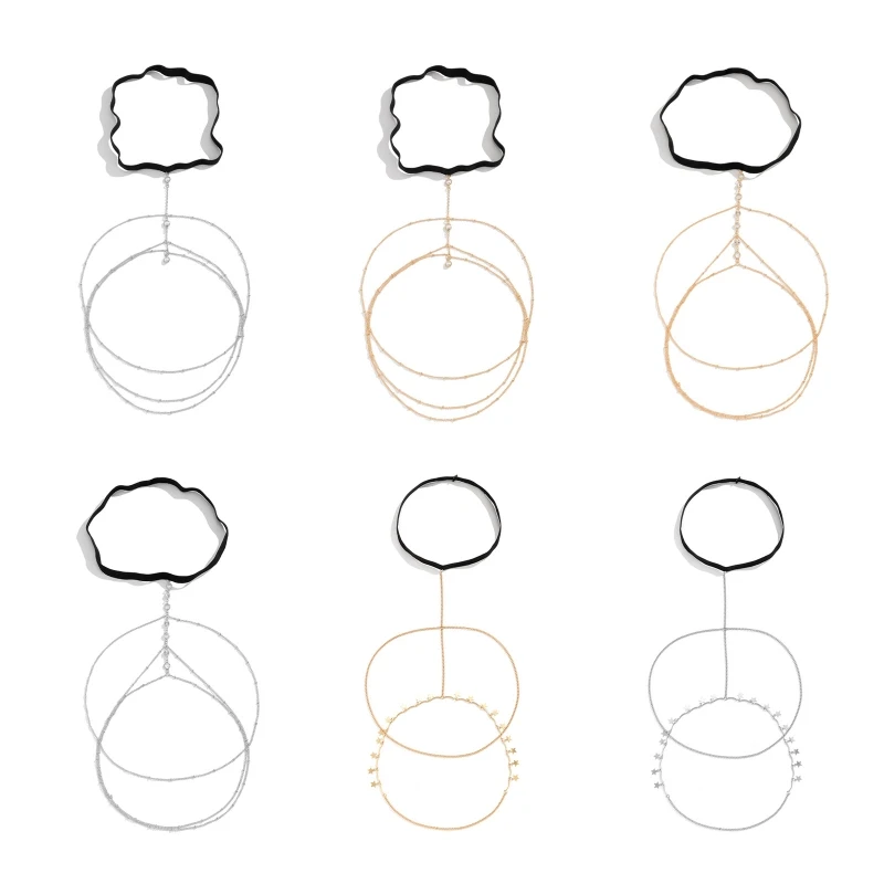 Multi Layer Tassel Thigh Chain Anti-slip Belt Chain Harness Summer Beach Nightclub Leg Accessories for Women and Girls 1 Multi Layer Tassel Thigh Chain Anti-slip Belt Chain Harness Summer Beach Nightclub Leg Accessories for Women and Girls 1