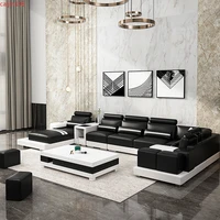loveseat sofa modern minimalist first floor cowhide villa size family u shaped creative fashion features home furniture