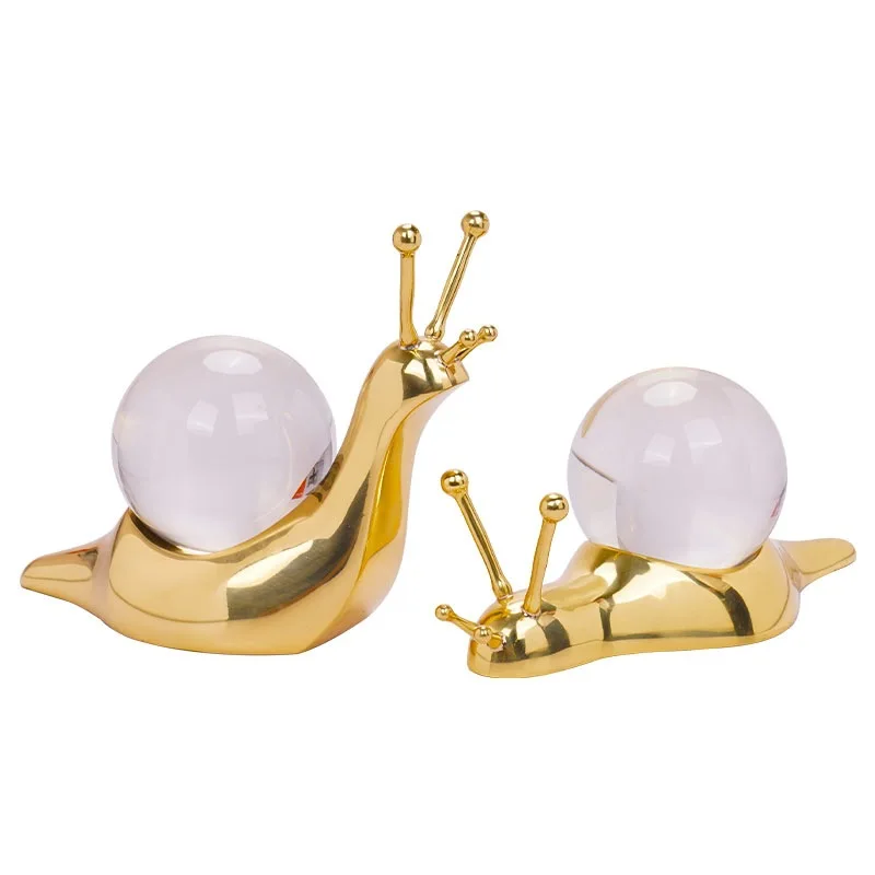 

Creative Snail Crystal Ball Light Luxury Decoration Post-Modern Model Room Living Room TV Cabinet Hallway Soft Outfit Home Ornam