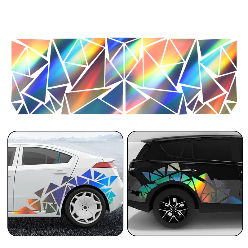 

1 пара треугольных наклеек на автомобиль, наклейки, графика «сделай сам», наклейка на кузов автомобиля, 200*60 см, разноцветные, крутые, Стайлинг, Внешнее украшение