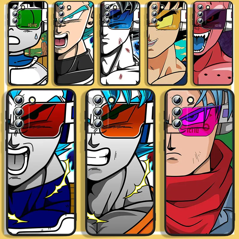 

Personality Dragon Ball Phone Case For Samsung S8 S9 S10 S20 S21 S22 Plus 4G S10e 5G Lite Ultra FE Black Silicone luxury Soft