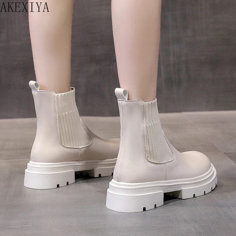 Женские ботильоны 2022 модные черные ботинки-носки без шнуровки Женская обувь в